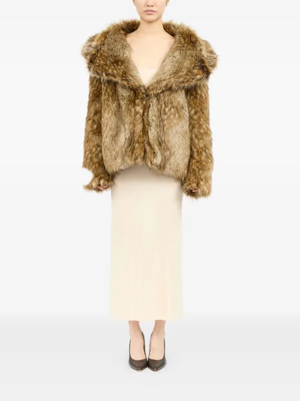 MM6 Maison Margiela faux-fur Jacket | Brown | FARFETCH
