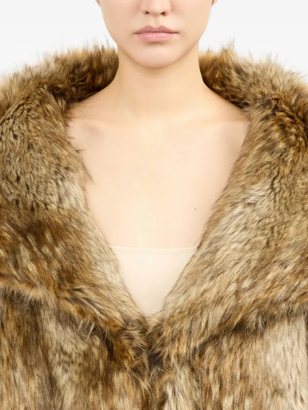 MM6 Maison Margiela faux-fur Jacket | Brown | FARFETCH