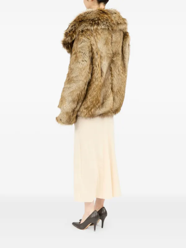 MM6 Maison Margiela faux-fur Jacket | Brown | FARFETCH