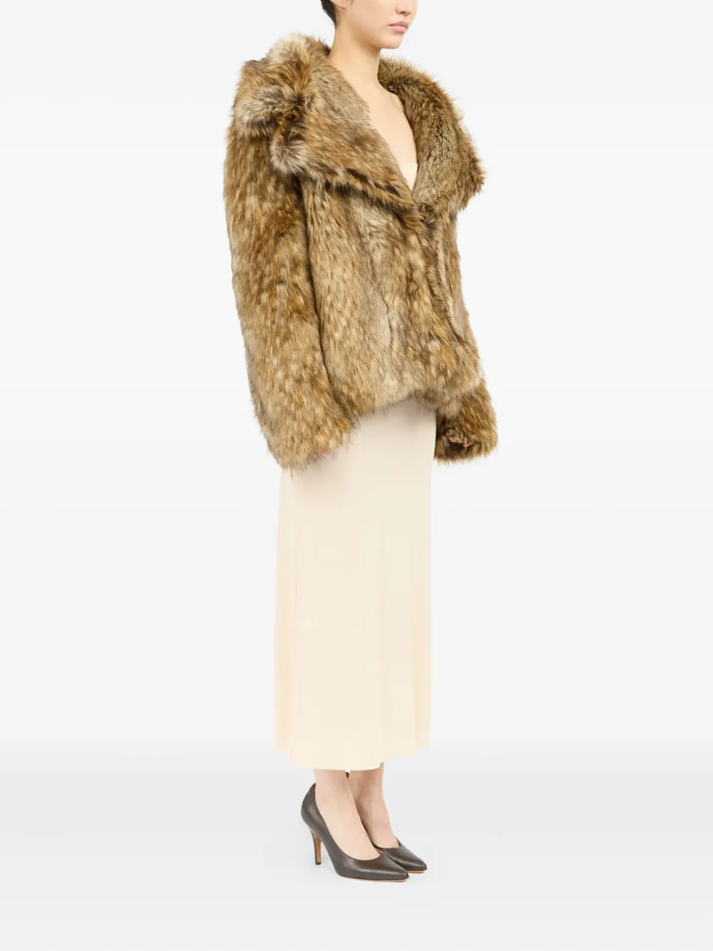 MM6 Maison Margiela Jack van imitatiebont Bruin