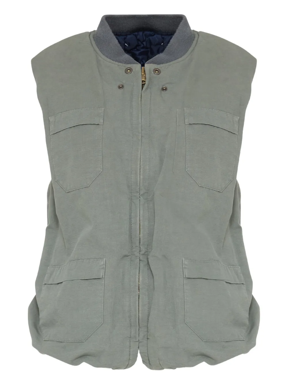 Maison Margiela Cotton-blend Waistcoat In Green