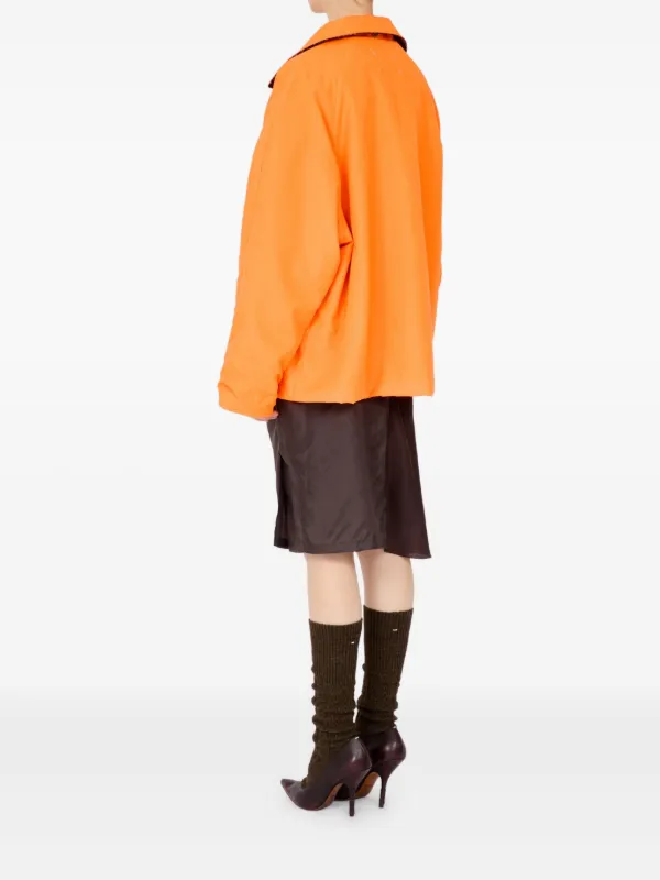 Maison Margiela press-studded Jacket | Orange | FARFETCH