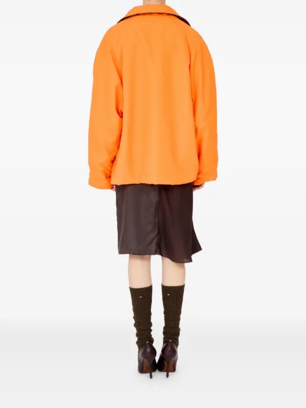 Maison Margiela press-studded Jacket | Orange | FARFETCH