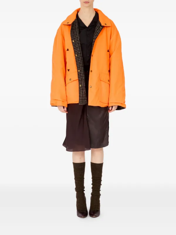 Maison Margiela press-studded Jacket | Orange | FARFETCH