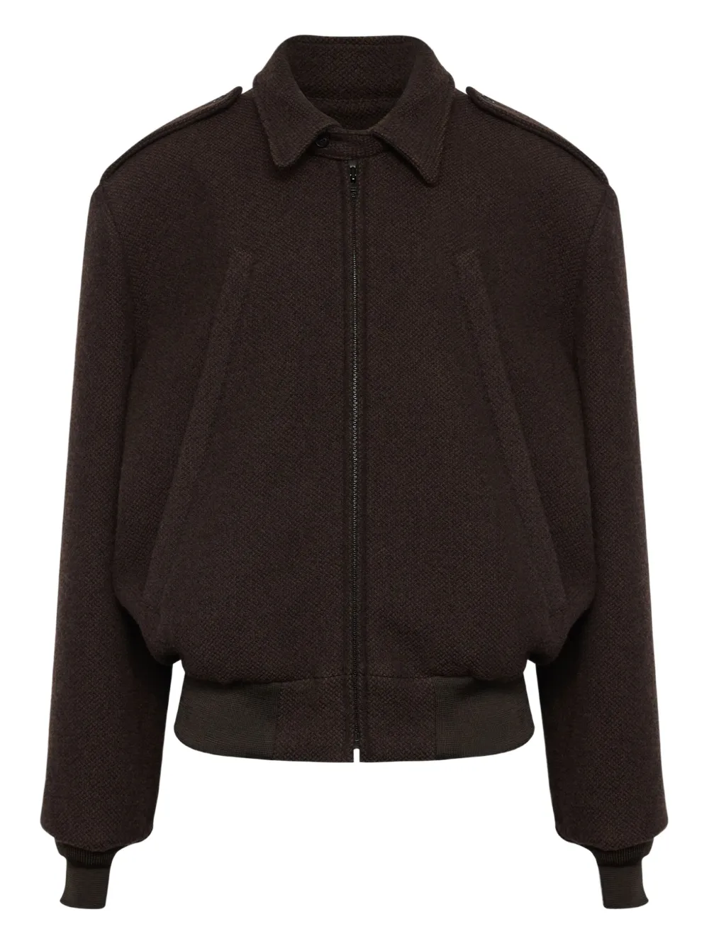 Mm6 Maison Margiela Sports Jacket With Epaulettes And Ribbed Cuffs In Brown