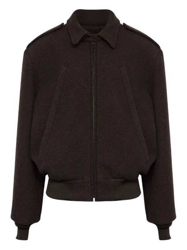 MM6 Maison Margiela ジップアップ ボンバージャケット | ブラウン