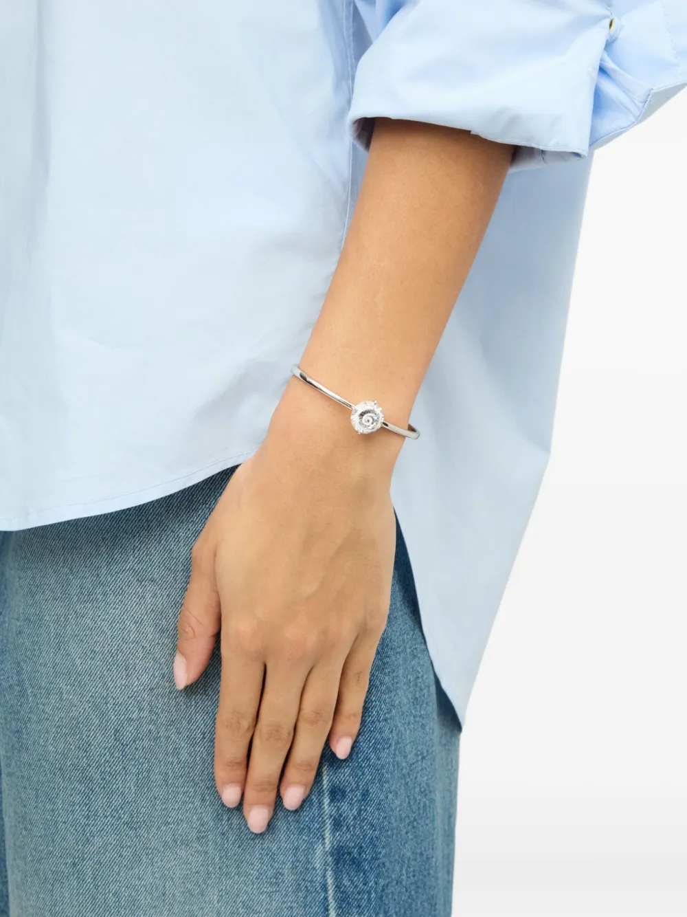 MM6 Maison Margiela Armband met kristallen roos - Zilver