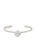 MM6 Maison Margiela crystal-rose cuff bracelet - Silver