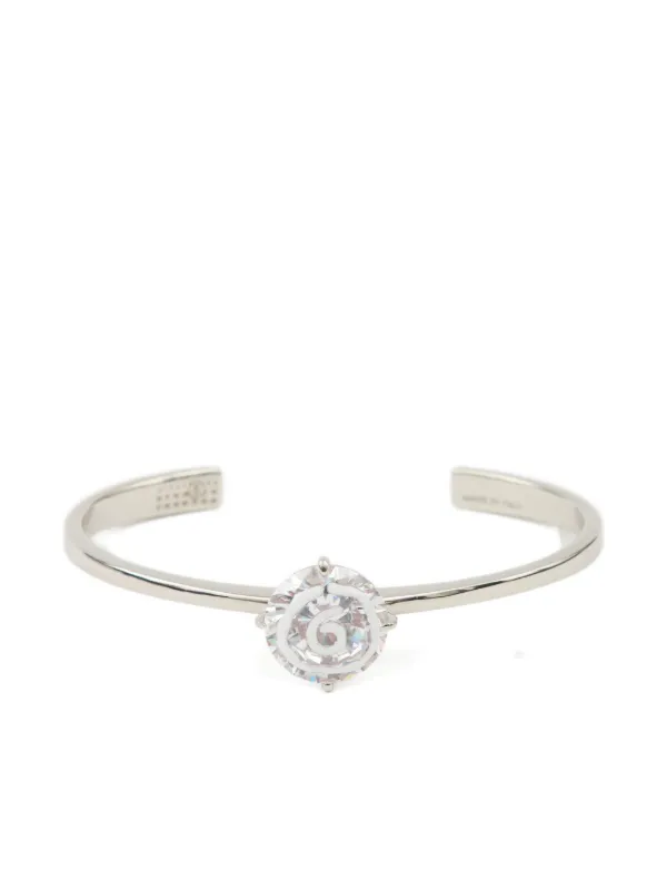 MM6 Maison Margiela Bracciale Rigido | Argento | FARFETCH IT