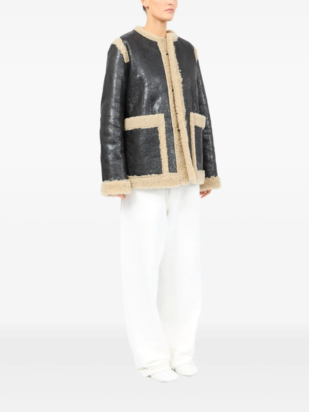 MM6 Maison Margiela Jack met lammy vlakken Zwart