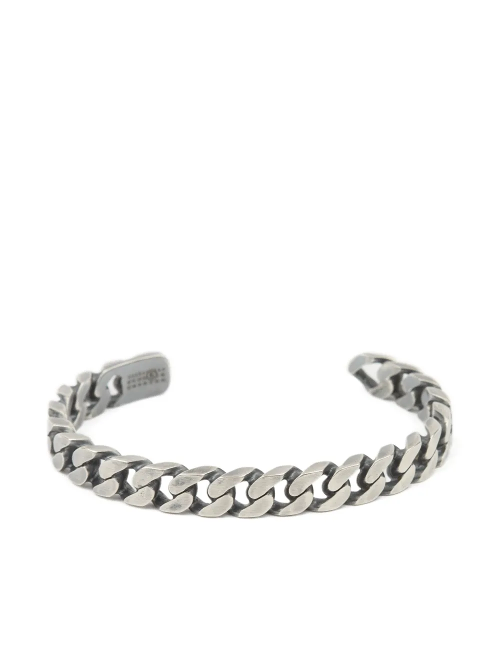MM6 Maison Margiela curb-chain cuff bracelet - Argento