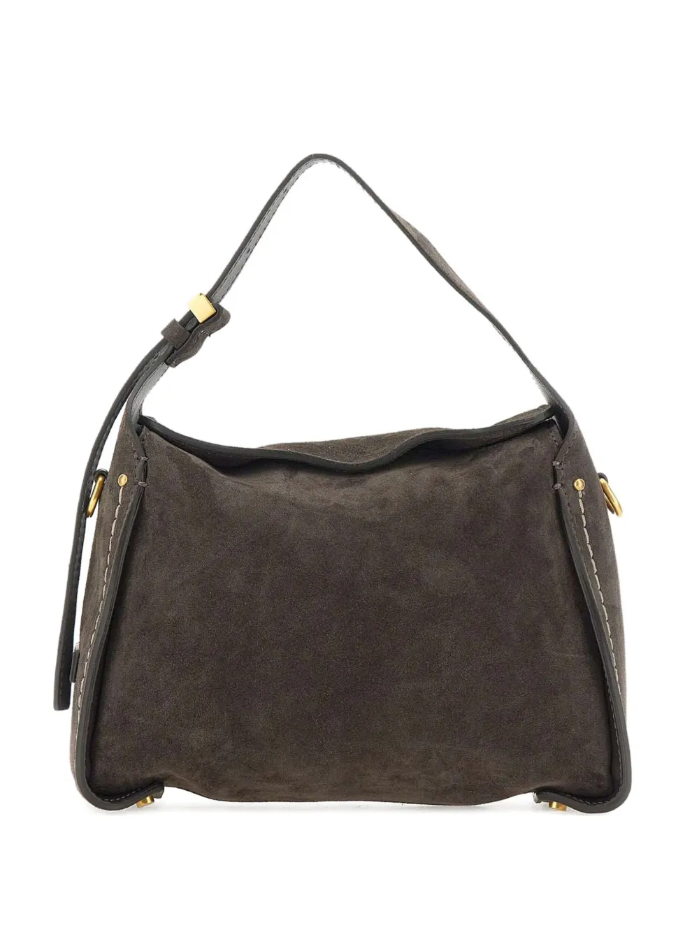 GIANNI CHIARINI Penelope suede-leather top-handle bag Grijs