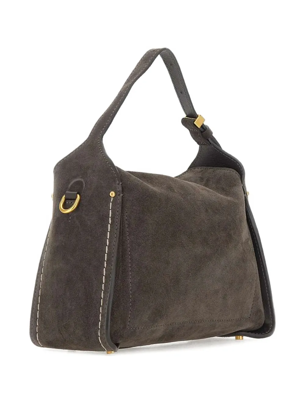 GIANNI CHIARINI Penelope suede-leather top-handle bag Grijs