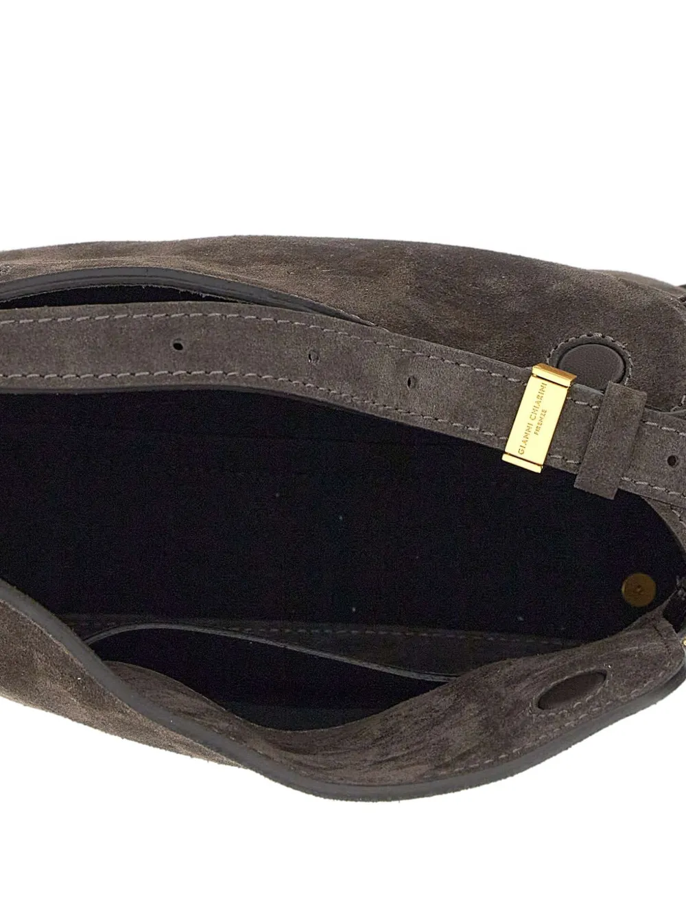 GIANNI CHIARINI Penelope suede-leather top-handle bag Grijs