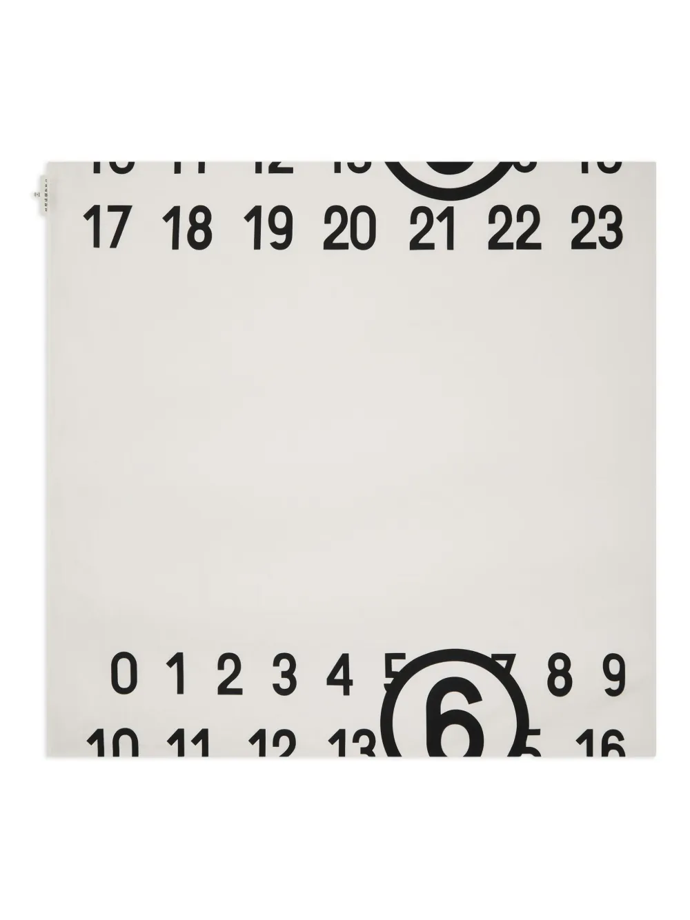 MM6 Maison Margiela mascada con estampado Spiga Capsule Numbers | blanco | Image 1