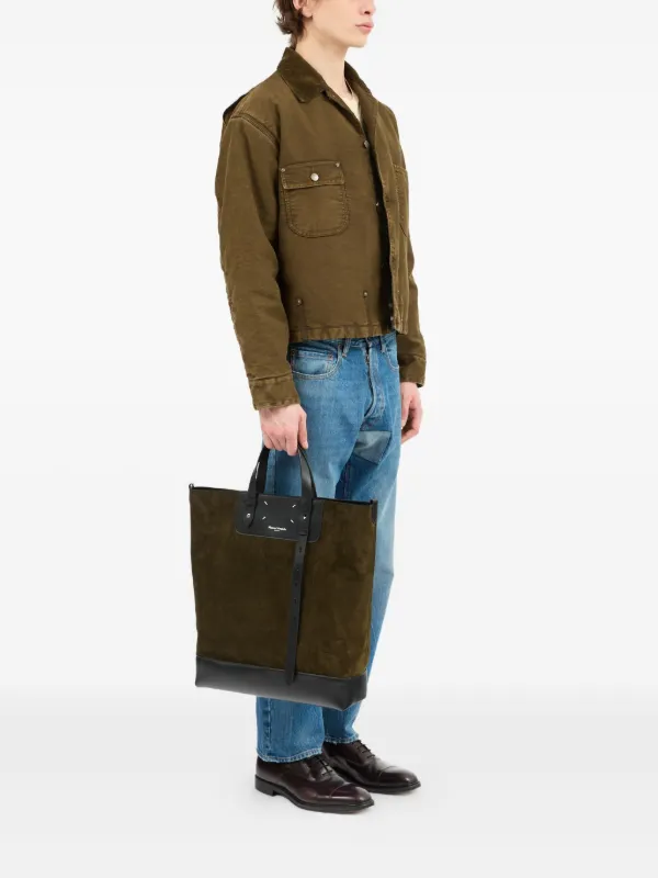 Maison Margiela スエード トートバッグ | ブラック | FARFETCH JP