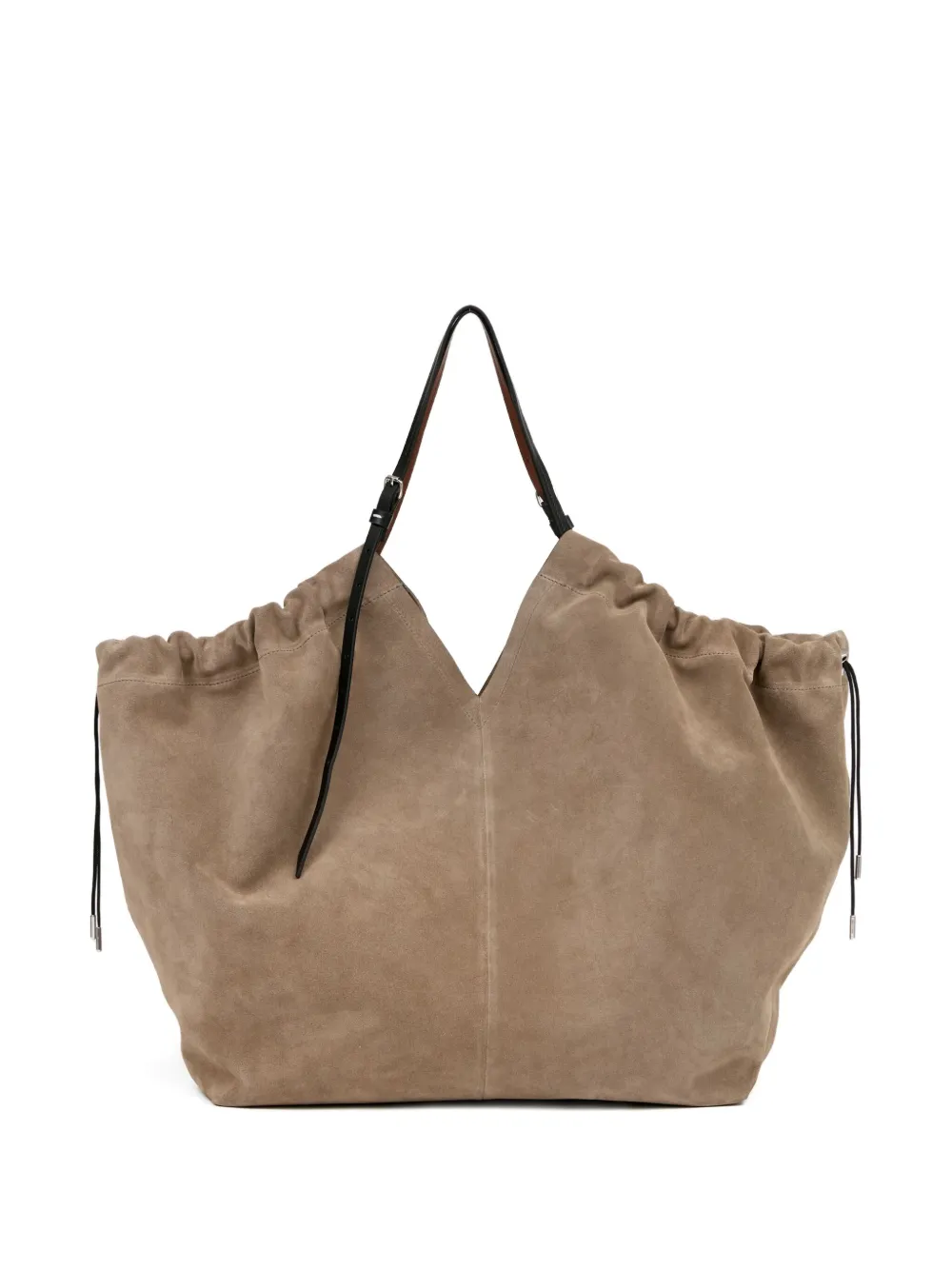 Maison Margiela Suede Slouchy Tote Bag In Neutral
