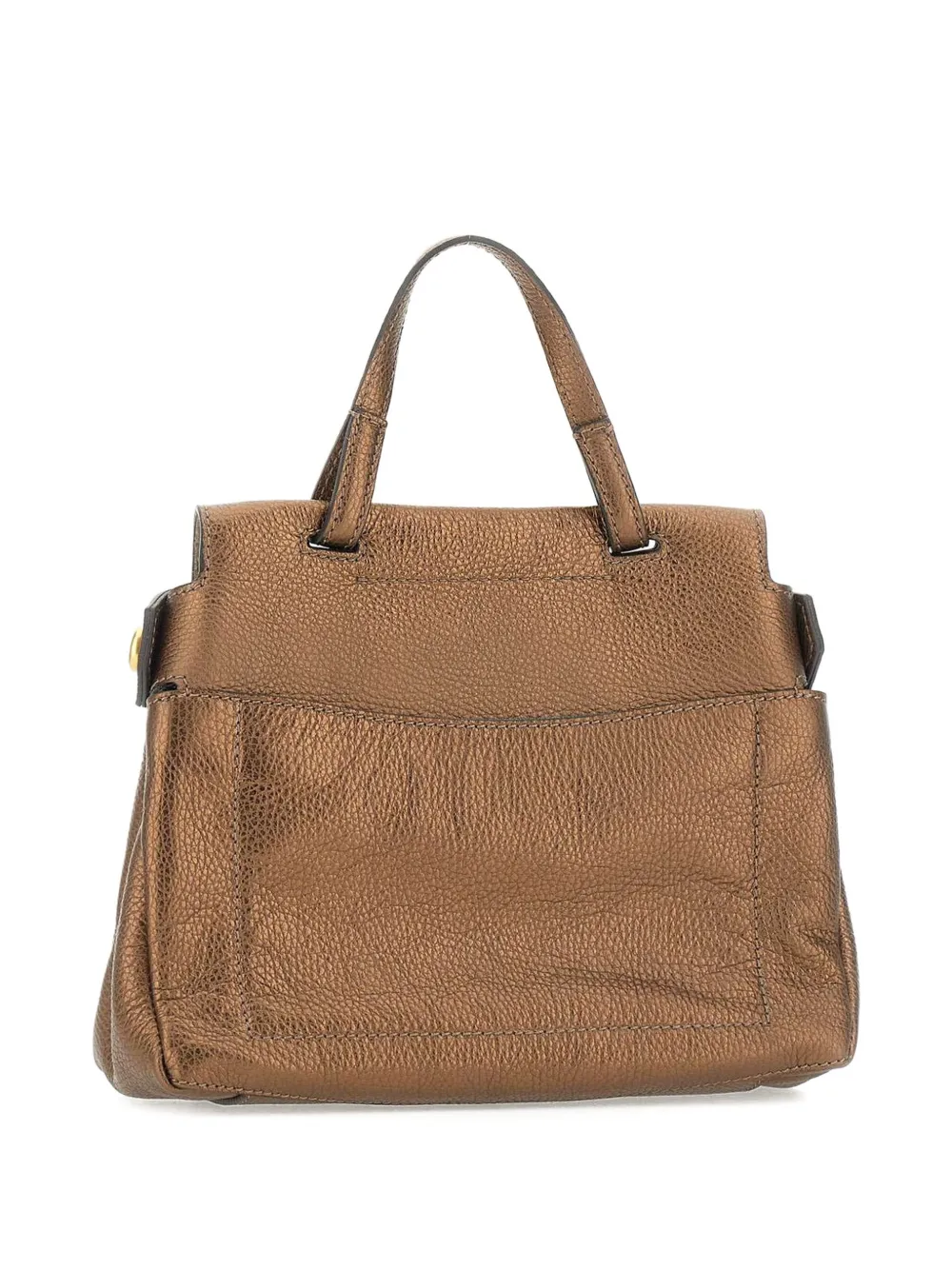 GIANNI CHIARINI Shopper met metallic handgreep Bruin
