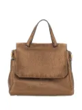 GIANNI CHIARINI metallic-effect top-handle tote bag - Brown