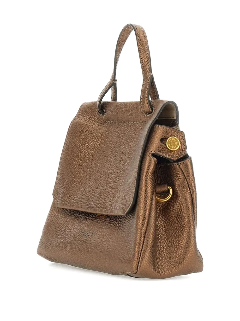 GIANNI CHIARINI Shopper met metallic handgreep Bruin