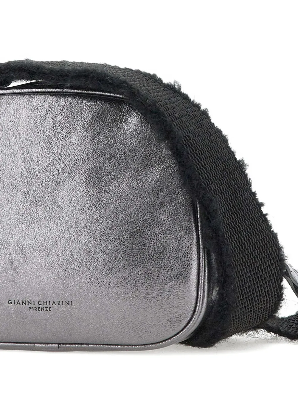 GIANNI CHIARINI Leren crossbodytas Zilver