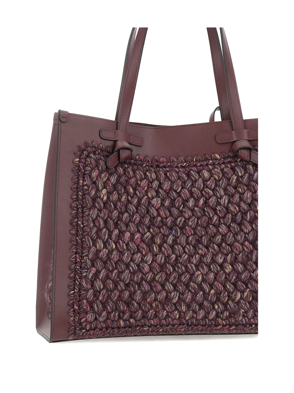 GIANNI CHIARINI Marcella gevlochten leren shopper Paars