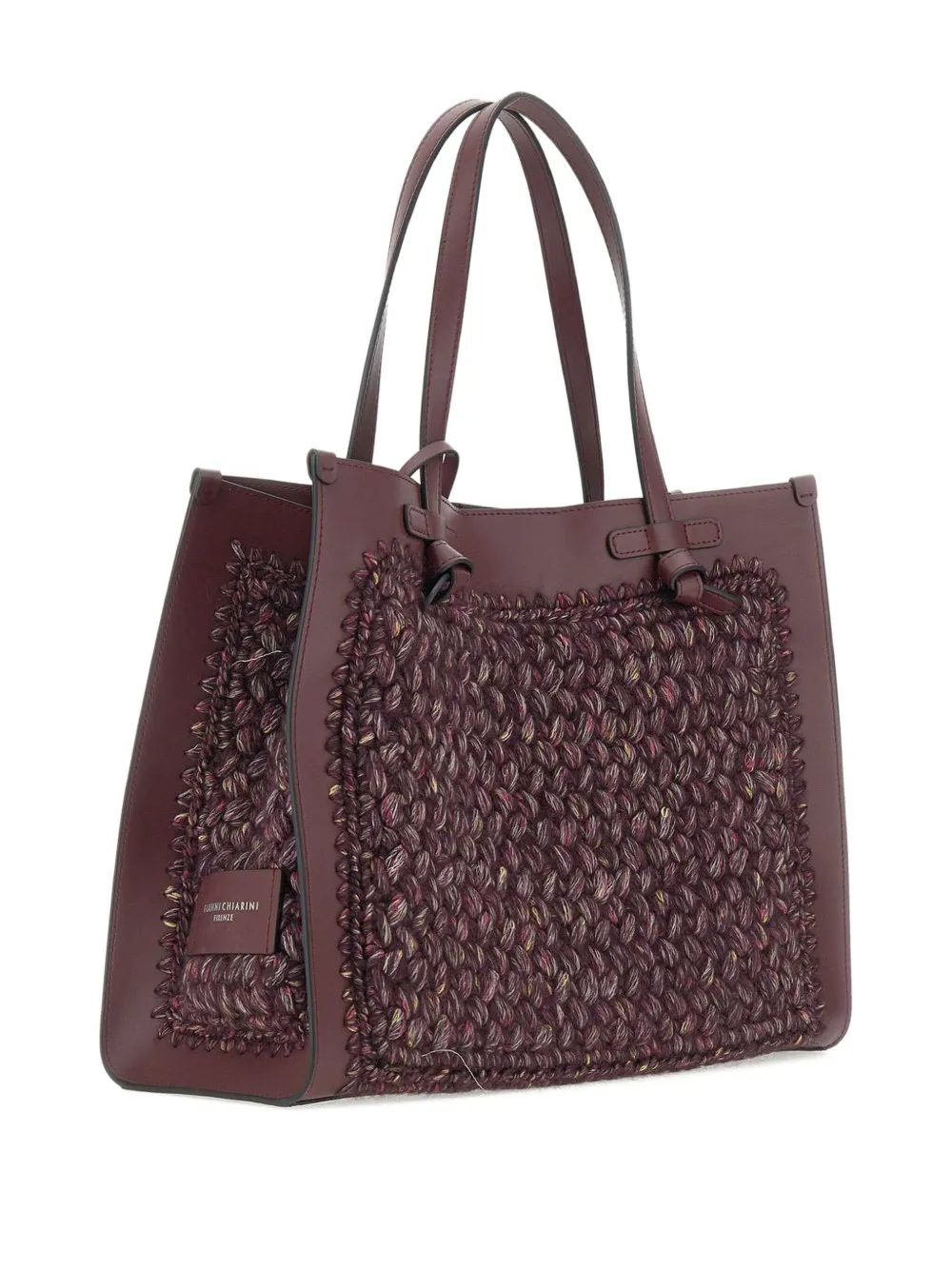 GIANNI CHIARINI Marcella gevlochten leren shopper Paars