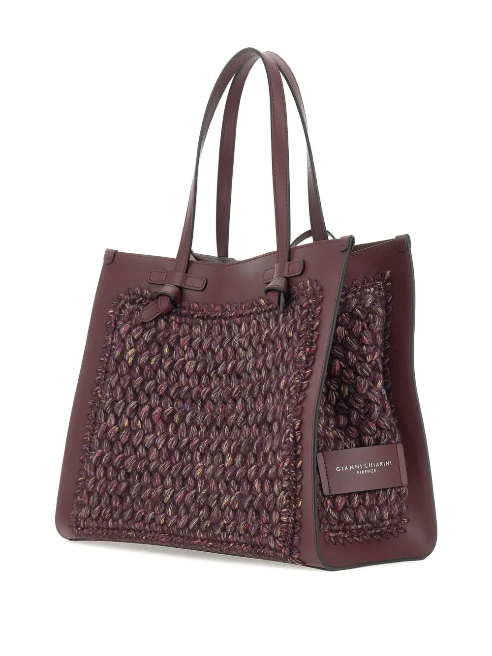 GIANNI CHIARINI Marcella gevlochten leren shopper Paars