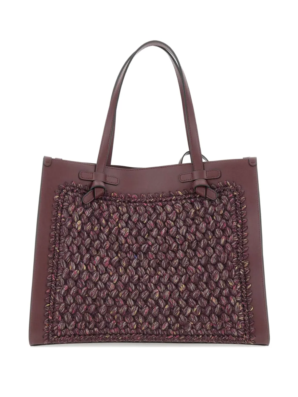 GIANNI CHIARINI Marcella braided leather tote bag Paars