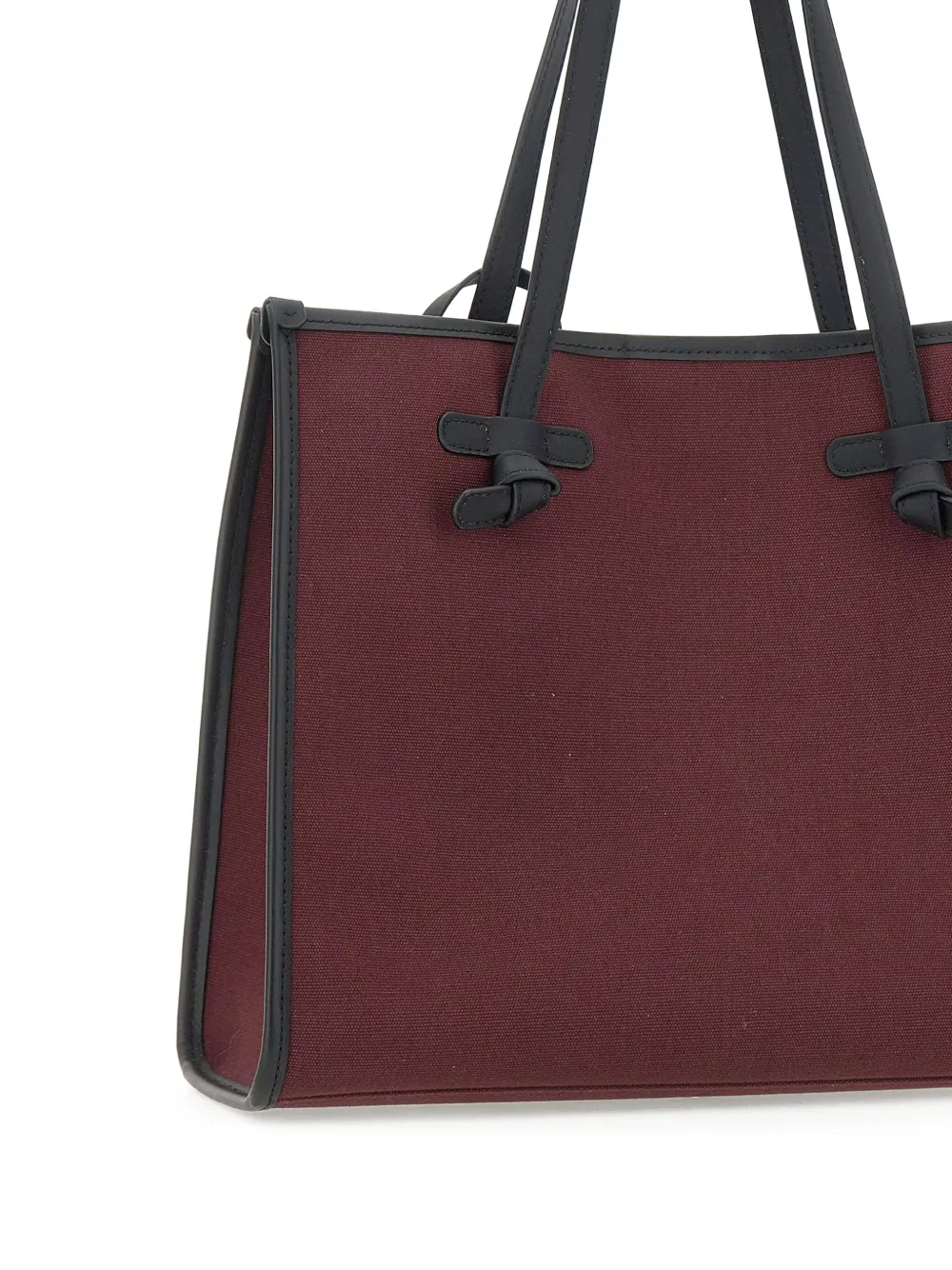 GIANNI CHIARINI Marcella canvas schoudertas met geknoopt detail Rood