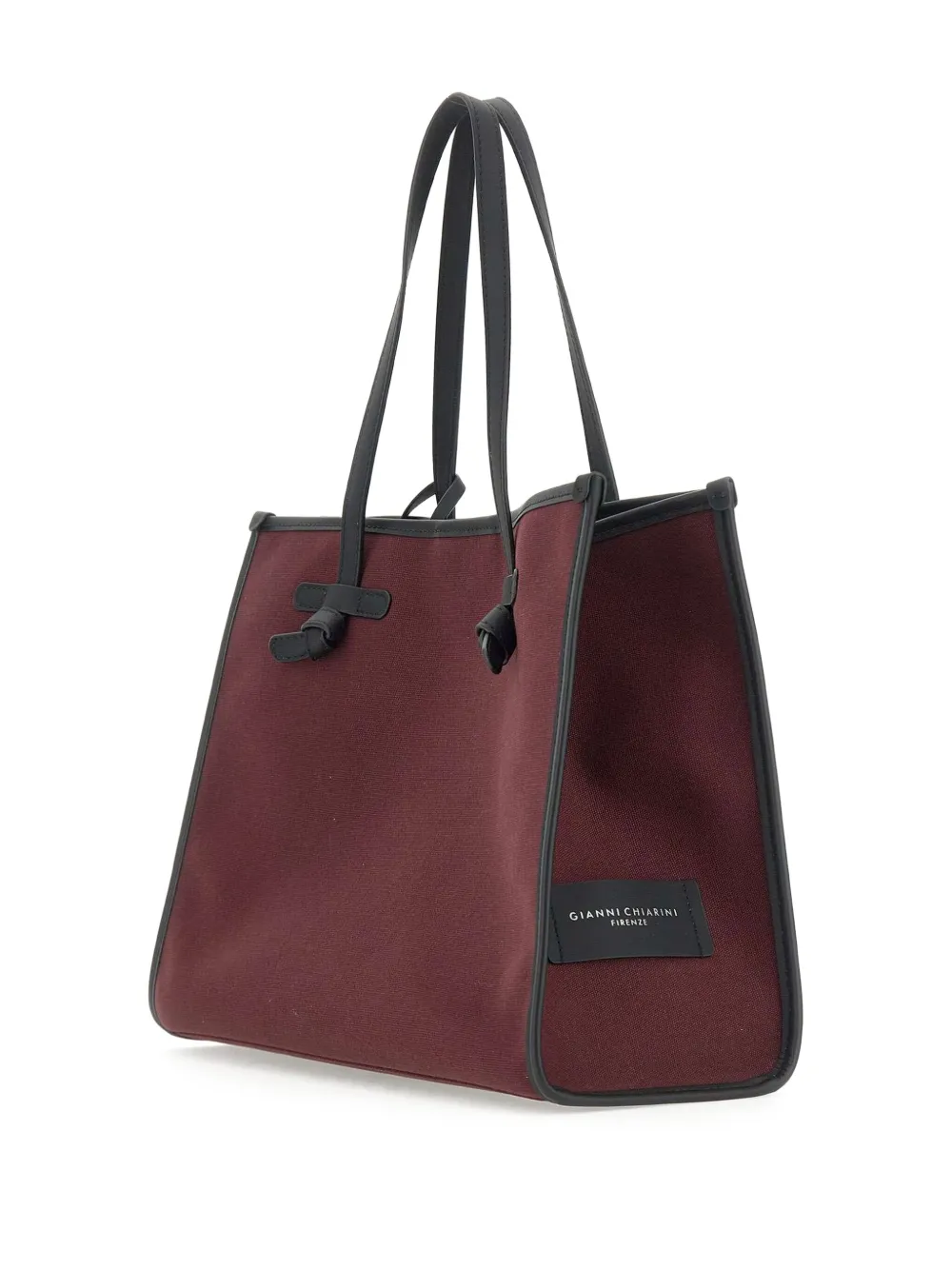 GIANNI CHIARINI Marcella canvas schoudertas met geknoopt detail Rood