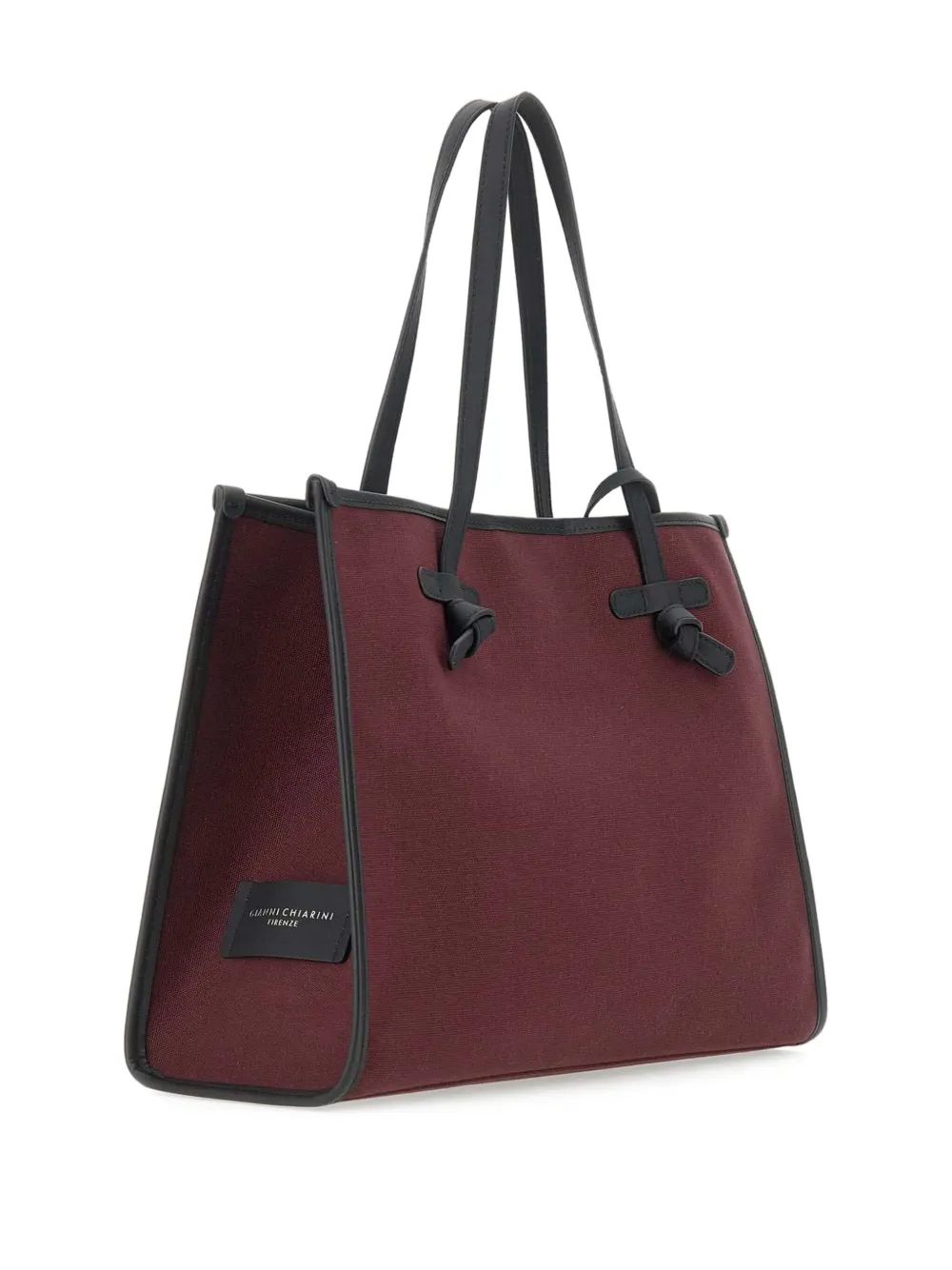 GIANNI CHIARINI Marcella canvas schoudertas met geknoopt detail Rood