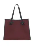 GIANNI CHIARINI Marcella knot-detail canvas shoulder bag - Red