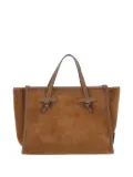 GIANNI CHIARINI Marcella Club knot-detail suede tote bag - Brown