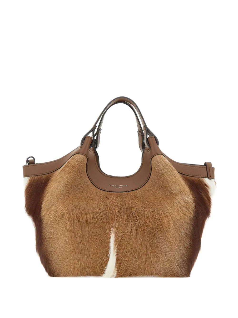 GIANNI CHIARINI Dua hair-on-hide tote bag Bruin