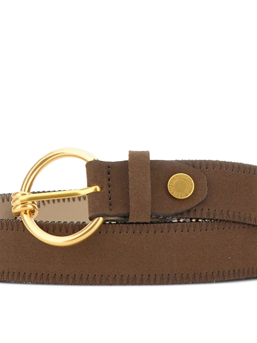 GIANNI CHIARINI Suède gespriem Bruin