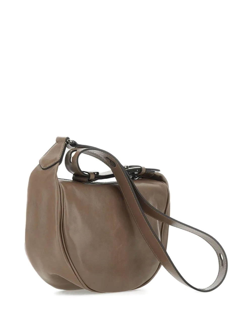 GIANNI CHIARINI Leren schoudertas Beige