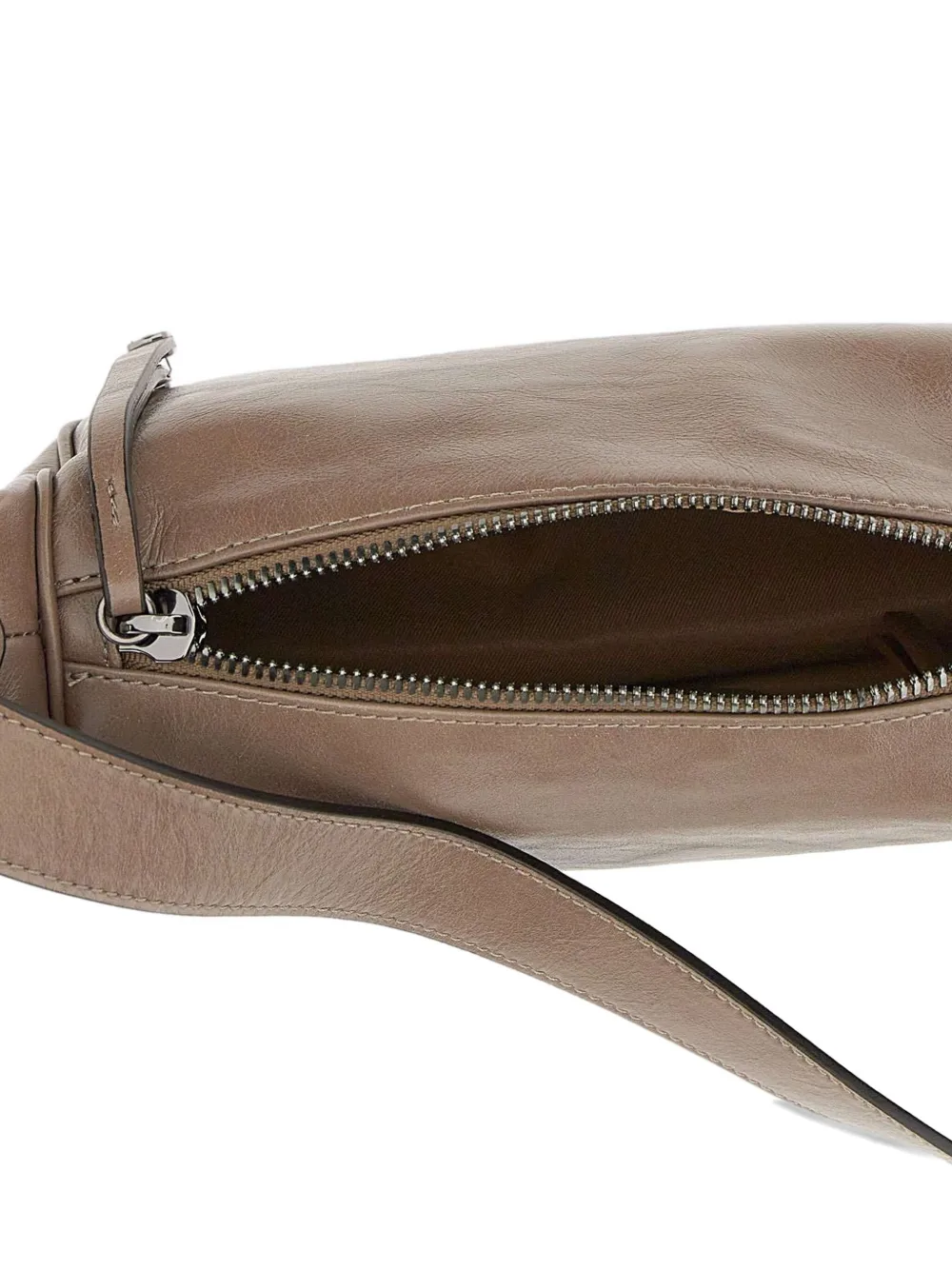 GIANNI CHIARINI Leren schoudertas Beige