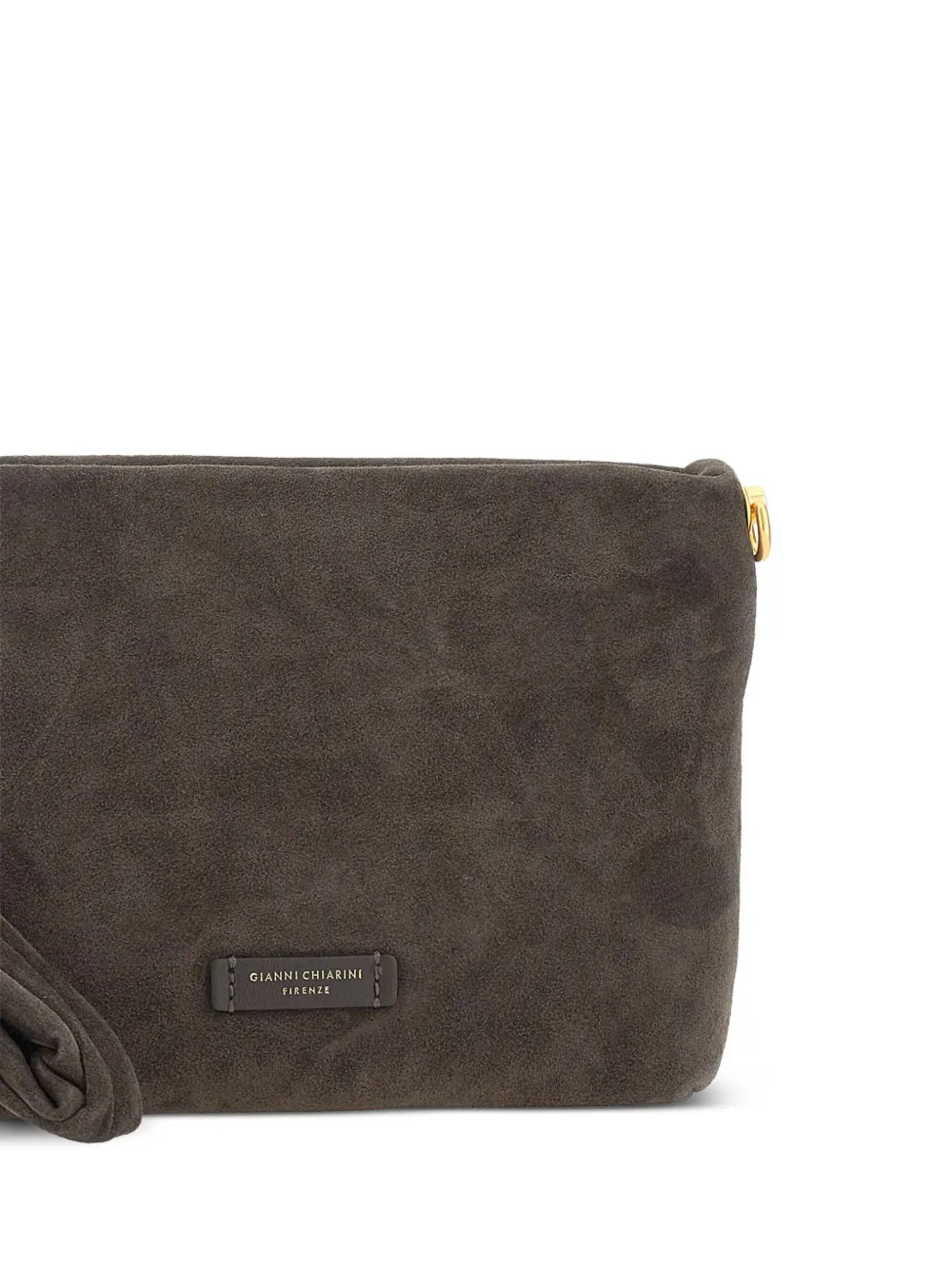 GIANNI CHIARINI Suède clutch Bruin