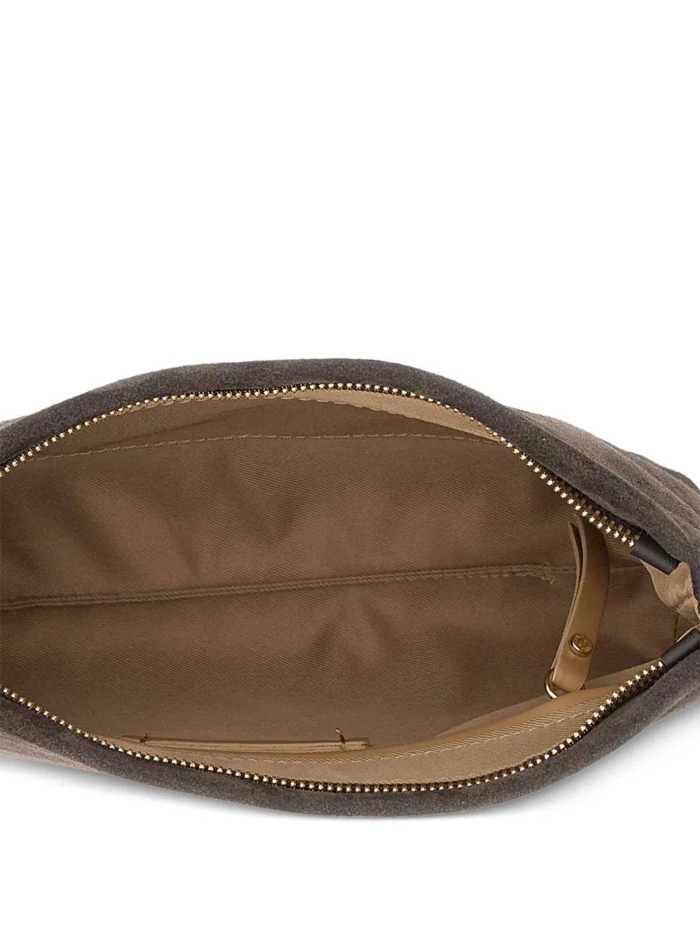 GIANNI CHIARINI Suède clutch Bruin