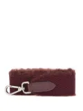 GIANNI CHIARINI shearling-trimmed shoulder bag strap - Red