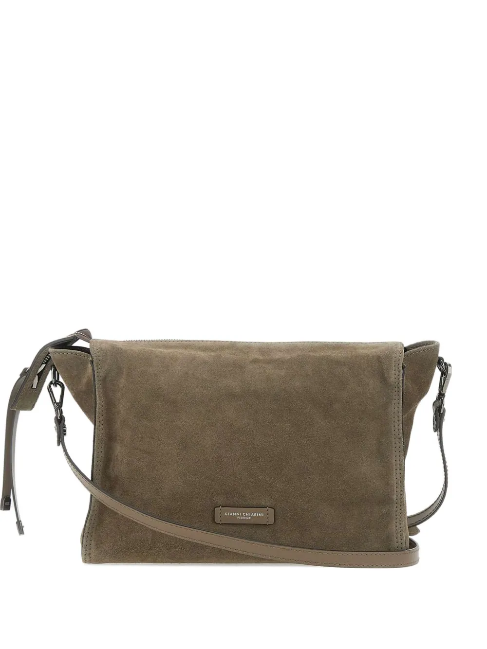 GIANNI CHIARINI suede shoulder bag Bruin