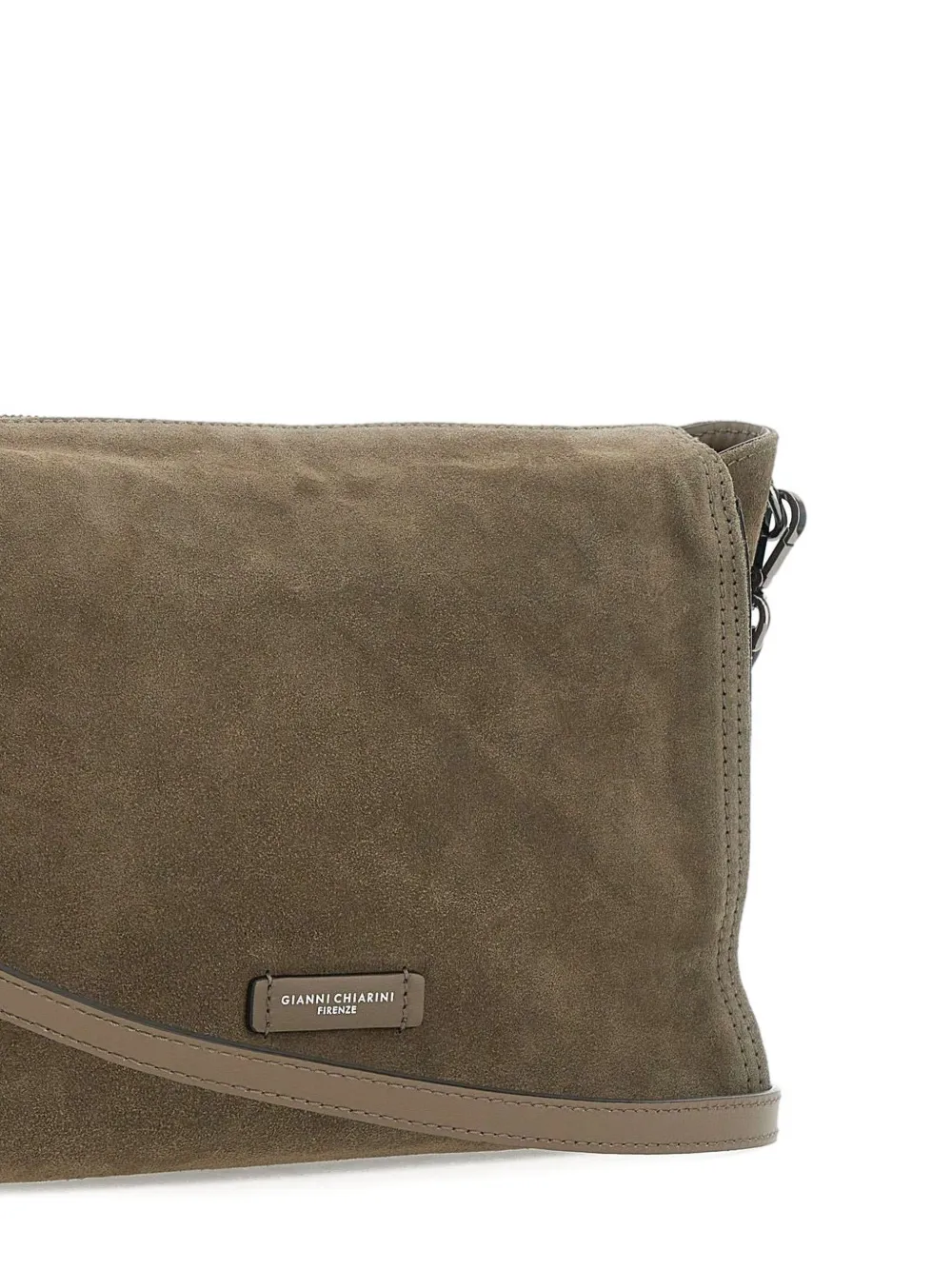 GIANNI CHIARINI Suède schoudertas Bruin