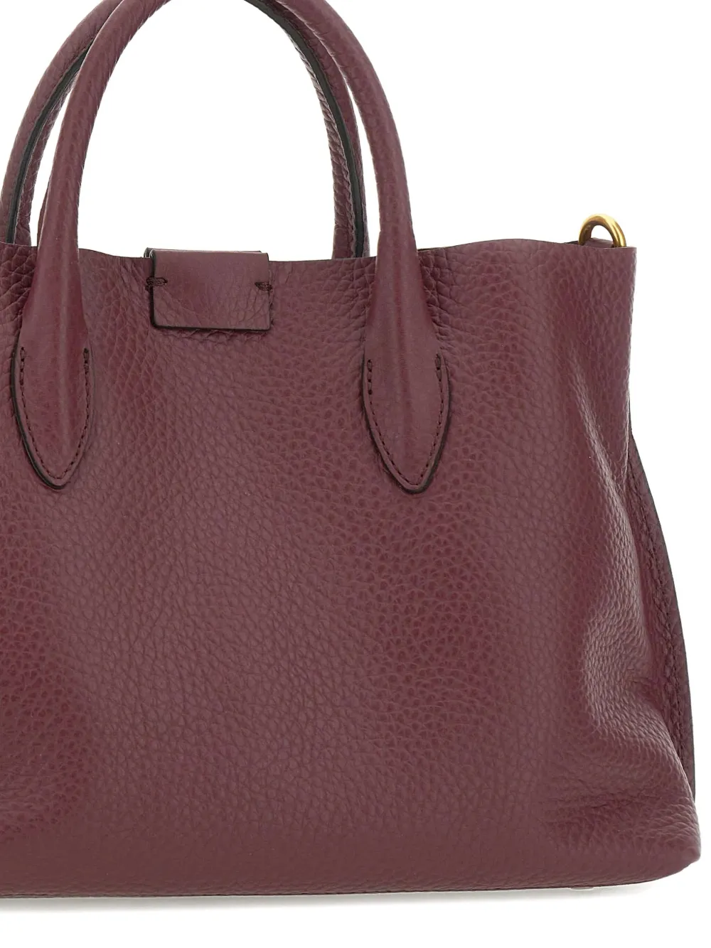 GIANNI CHIARINI Leren shopper met handgreep en textuur Rood