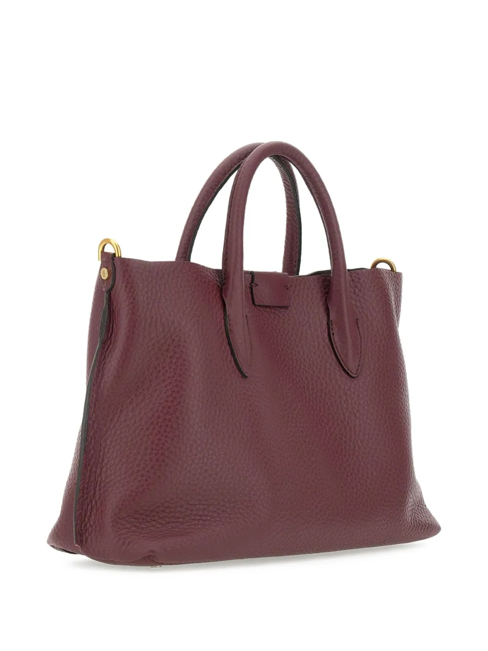 GIANNI CHIARINI Leren shopper met handgreep en textuur Rood