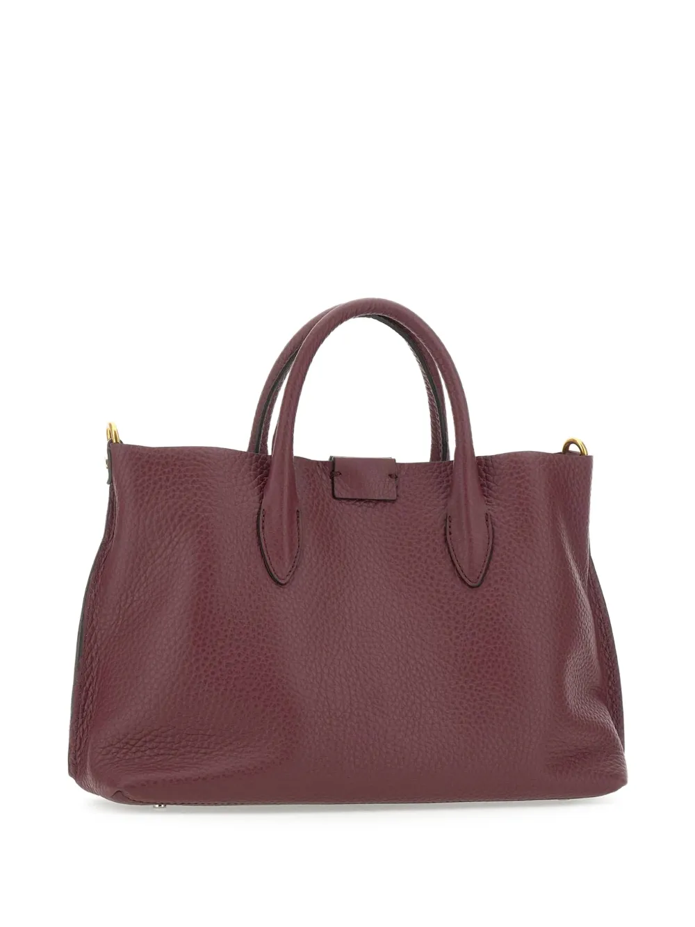 GIANNI CHIARINI Leren shopper met handgreep en textuur Rood