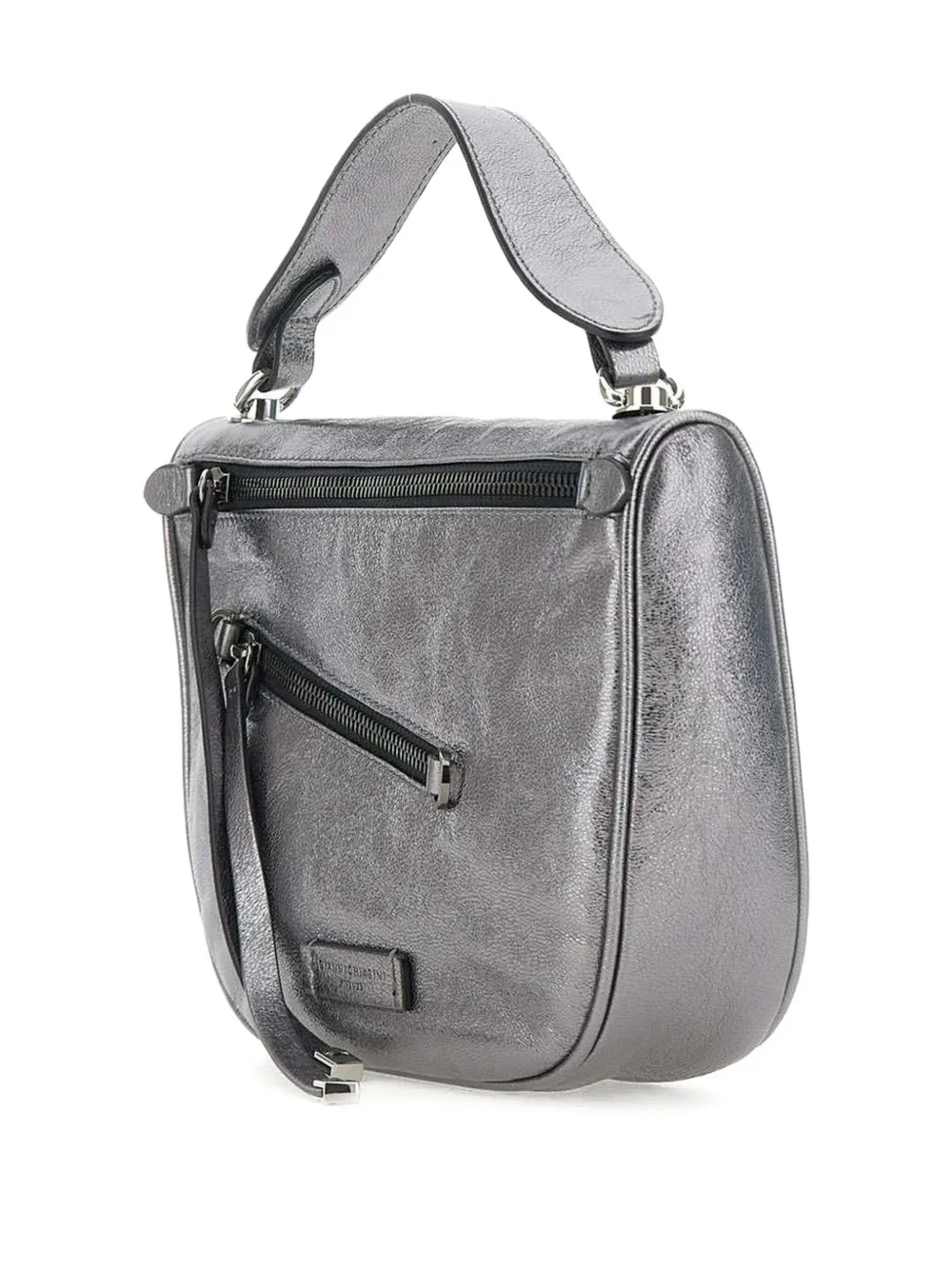 GIANNI CHIARINI Leren shopper Zilver