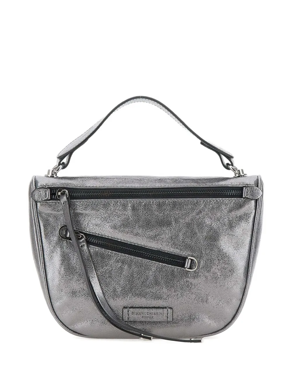 GIANNI CHIARINI Leren shopper Zilver