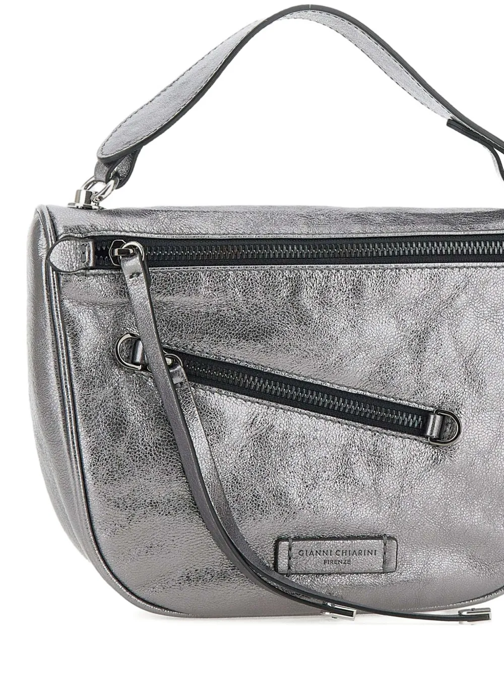 GIANNI CHIARINI Leren shopper Zilver