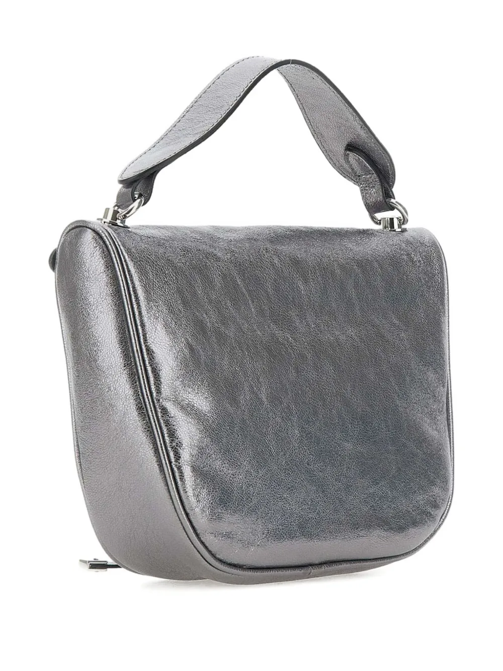 GIANNI CHIARINI Leren shopper Zilver